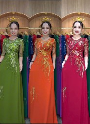  ÁO DÀI DẠ HỘI CAM MỸ - DH1059
