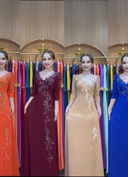  ÁO DÀI DẠ HỘI CAM MỸ - DH1072