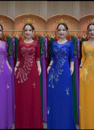  ÁO DÀI DẠ HỘI ĐỎ ĐÔ - DH1056