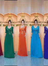  ÁO DÀI DẠ HỘI ĐỎ MẬN - DH1075
