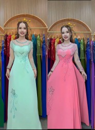  ÁO DÀI DẠ HỘI HỒNG DÂU - DH1065