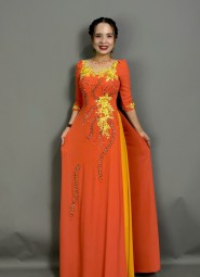  ÁO DÀI DẠ HỘI XANH ĐEN  DH1048 