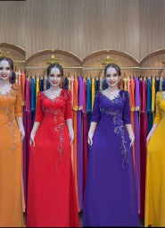  ÁO DÀI DẠ HỘI TÍM HUẾ - DH1070