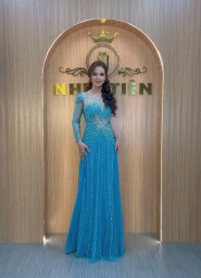  ÁO DÀI DẠ HỘI XANH NGỌC - DHCC103