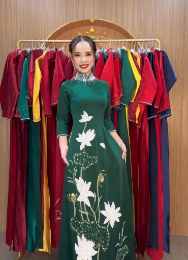 ÁO DÀI TRUYỀN THỐNG XANH LÁ - AD22 