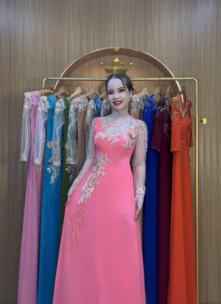  ÁO DÀI DẠ HỘI HỒNG DÂU - DH1069 
