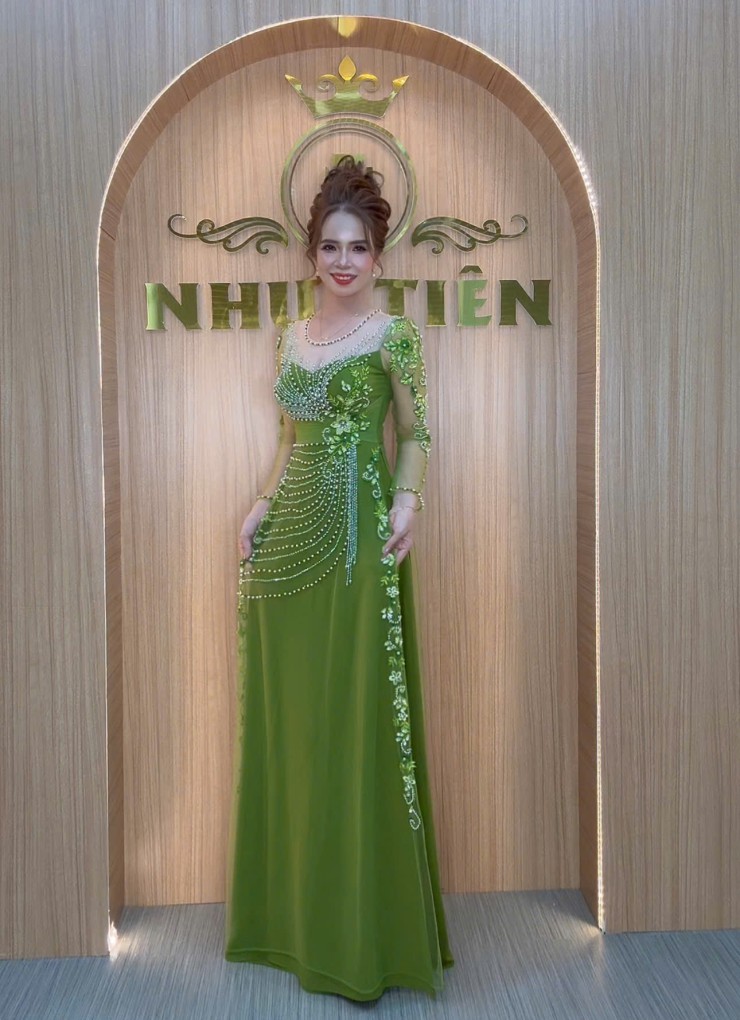  ÁO DÀI DẠ HỘI XANH BƠ - DHCC105 